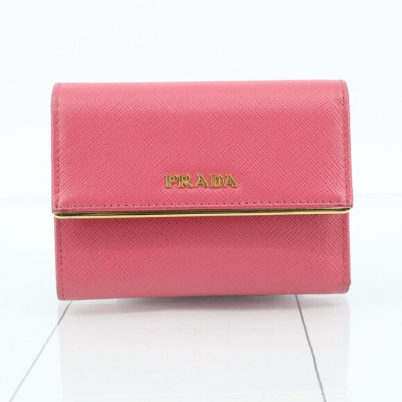 Prada Handbags - Prada Saffiano Metal Tri-fold Wallet
